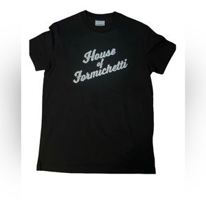 NWOT NicoPanda House of Formichetti Silver Sparkle Black T Shirt Small